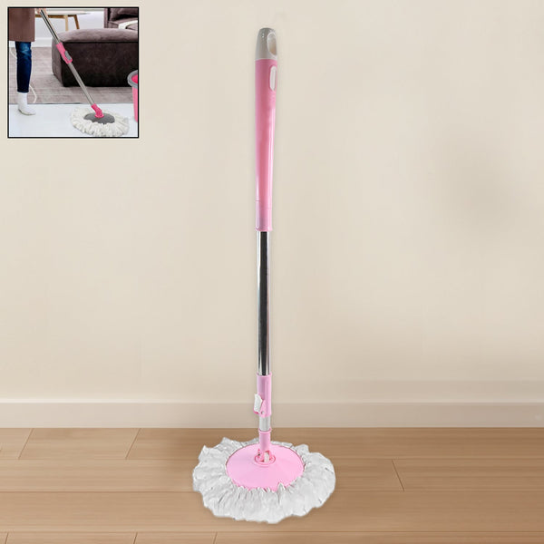 Home Cleaning Stainless Steel 360° Rotating Pole - Microfiber Mop with Adjustable Rod Stick Mix Color)